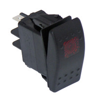 C-SW-8 -  *DISCONTINUED*Black Paddle Type Rocker Switch, LED Pilot light, 20 Amps, 12 Volt, On/On 5 Prong