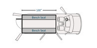 PT-C01-100-1 - DISCONTINUED: Prisoner Transport Insert For 2007-2019 Chevrolet Express G-Series 2500/3500 Standard Length 135" WB