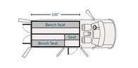 PT-C01-100-3 - Prisoner Transport Insert For 2007-2019 Chevrolet Express G-Series 2500/3500 Standard Length 135" WB