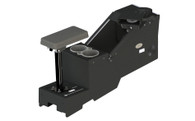 7170-0735-04 2020+ Ford Police Interceptor® Utility Short Console Box with Cup Holder, Armrest, and Mongoose® - 9” Locking Slide Arm with Short Clevis*