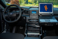 PKG-VSX-1800-INUT-PM-1-H  2020-2021 Ford Interceptor Utility VSX Console with Front Printer Mount for Laptop Docking Stations