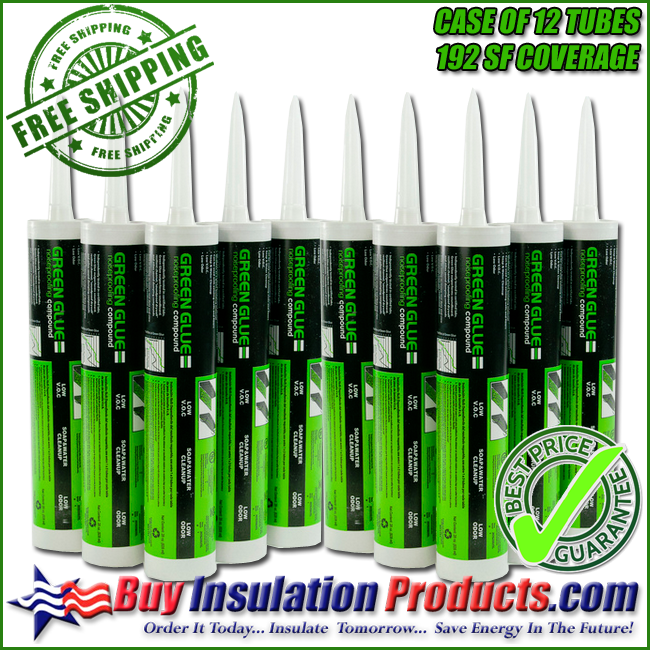 Green Glue Noiseproofing Compound Case of 12 Tube Cartidges Green Glue Noiseproofing Compound Case of 12 Tube Cartidges