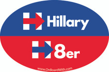 "HILLARY H8er (HATER)" 4x6 Inch Political Bumper Sticker