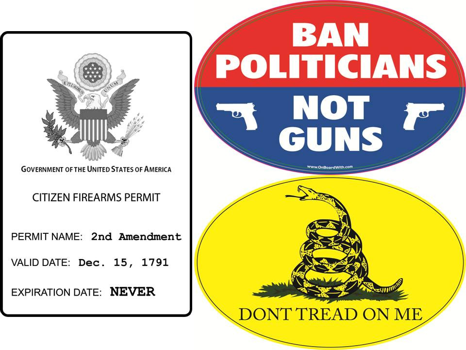 2nd Amendment Glossy Red Bumper Sticker - 3M Vinyl Decal For Cars, Trucks, Guns