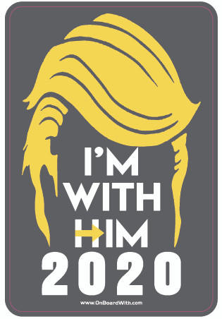 I M With Him 2020 President Donald Trump 4x6 Inch Political Bumper Sticker Onboardwith Com Shop trump 2024 stickers created by independent artists from around the globe. i m with him 2020 president donald trump 4x6 inch political bumper sticker