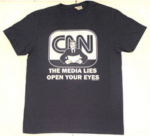 The Media Lies, Open Your Eyes - Fake News - CNN Sucks - President Donald Trump - Men's T-Shirt