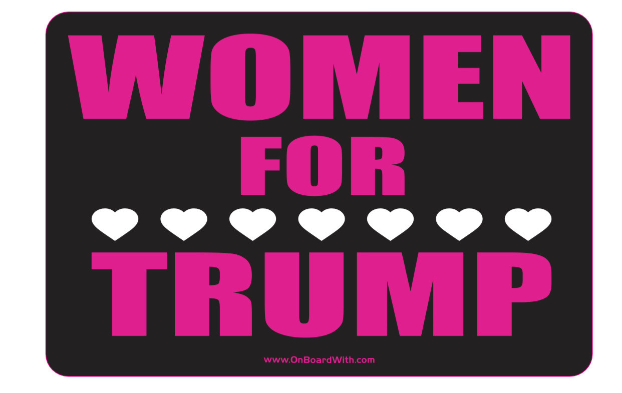 Women For Donald Trump President 2020 Bumper Sticker