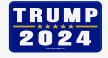 Trump 2024 - President Donald Trump 6 x 3.25 Inch Political Bumper Sticker