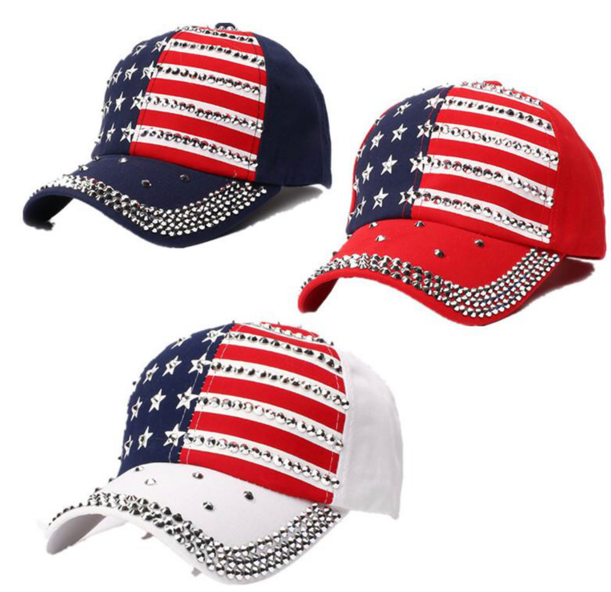 USA Patriotic Bling Women's Hat