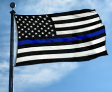 Blue Line USA Flag - Back The Blue - Thin Blue Line - Support Law Enforcement - Pro-Police - 3 x 5 Foot Flag With Grommets