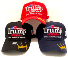 TRUMP 2024 SAVE AMERICA AGAIN - PRESIDENT DONALD TRUMP - High Quality Ball Cap / Hat