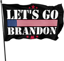 Let's Go Brandon - 3 x 5 Foot Black Flag With Grommets