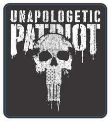 Unapologetic Patriot Skull - 5.4 x 6 Inch Political Bumper Sticker