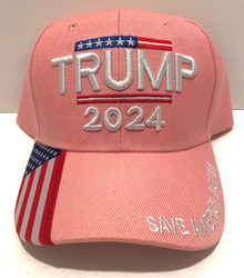 TRUMP 2024 SAVE AMERICA AGAIN FLAG BILL - PRESIDENT DONALD TRUMP - High Quality Ball Cap / Hat
