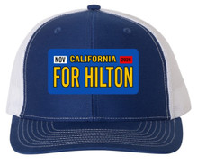 California For Hilton - Steve Hilton For California Governor - CA Retro License Plate Design - Quality Hat / Ball Cap