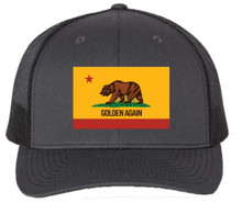 Golden Again - California Flag Version Design - Steve Hilton For Governor - Quality Hat / Ball Cap