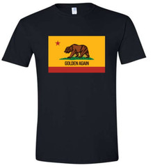 Golden Again Flag Design - Steve Hilton For California Governor - Men's Quality T-Shirt