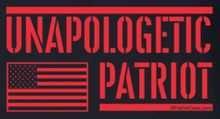 Unapologetic Patriot Flag Design - 6 x 4 Inch Bumper Sticker