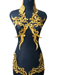 WUBU Lace Neckline Trim Applique Embroidery Patch Motif Embellishments Decorative Patches 386577