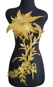 WUBU Lace Neckline Trim Applique Embroidery Patch Motif Embellishments Decorative Patches 7015