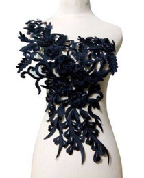 WUBU Lace Neckline Trim Applique Embroidery Patch Motif Embellishments Decorative Patches 7016
