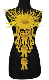 WUBU Lace Neckline Trim Applique Embroidery Patch Motif Embellishments Decorative Patches 7021