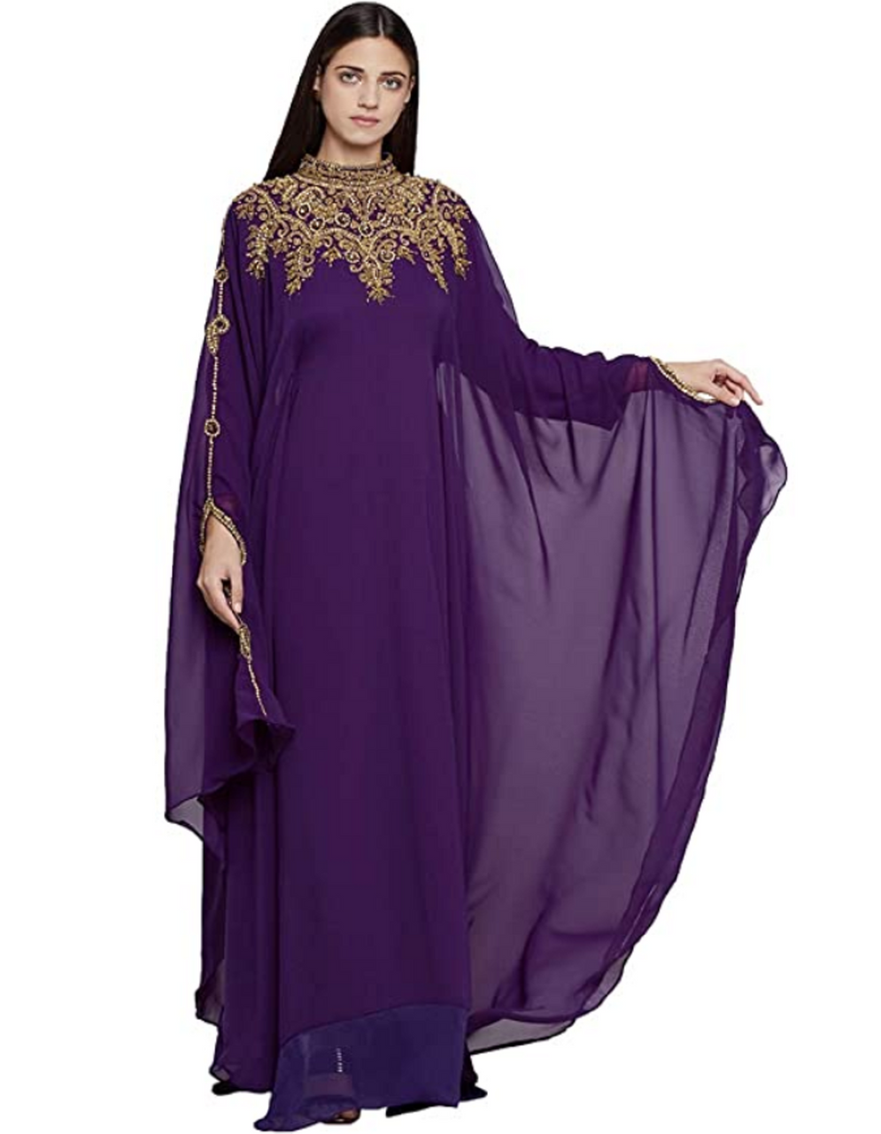 Women Dubai Farasha Kaftan Long Sleeves Evening, Party, Wedding Dress ...