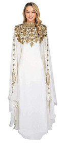 Abaya Kaftans for Women White Gown Maxi Sale New Dubai Kaftan Beautiful Moroccan Kaftan Farasha Dress Long Muslim Dress