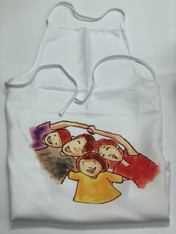 2-Pack White Aprons, Empty, Pre-coated and Ready for Sublimation