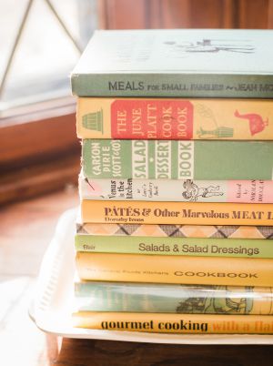 Vintage cookbooks: Pates and other marvelous meat, venus in the kitchen, meals for small families etc
