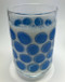 Vintage 1960s Libbey Turquoise Concord Tumblers blue dots set of 6 single