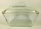 Vintage Loaf Pan Storage Container Refrigerator Dish Clear Glass with Cover Glasbake top