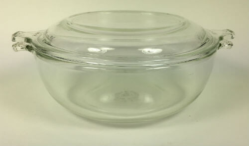 Pyrex Clear Glass Covered Round Refrigerator Dish