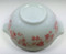 Vintage Pyrex Cinderella Bowl White Pink Gooseberry 443 2 1/2 QT bottom