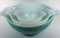 Pyrex Cinderella Bowls Turquoise and White Amish Butterprint 444 443 441 Top