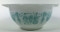Pyrex Cinderella Bowls Turquoise and White Amish Butterprint 441