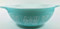 Pyrex Cinderella Bowls Turquoise and White Amish Butterprint 444 443 441