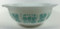 Pyrex Cinderella Bowls Turquoise and White Amish Butterprint 443