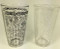 Vintage Pair of Cocktail Mixing Glasses Recipes Black White