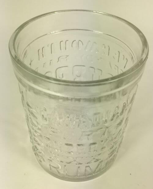 Vintage bar glass liquors rum bourbon top