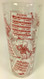 Vintage Tall Cocktail Shaker Musical Recipes Red White