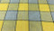 Vintage Napkins Yellow Gray Black Plaid Set of 6 detail