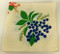 Vintage Napkins Cream Berries signed Marlene Set of 4 Blueberries