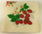 Vintage Napkins Cream Berries signed Marlene Set of 4 Strawberries