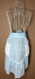 Vintage Half Apron Blue Sheer with White Lace Pockets