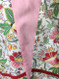 Vintage Half Apron Pink with Red and Green Floral Detail