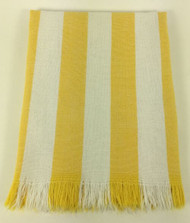 Vintage Kitchen Towel Yellow and White Stripes