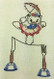 Vintage Kitchen Towel Cat on Tightrope Fork Knife Detail