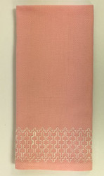 Vintage Kitchen Towels Napkins Pink White Geometric Stitching