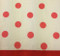 Vintage Kitchen Towels Red Pink Polka Dots Set of 2 Detail